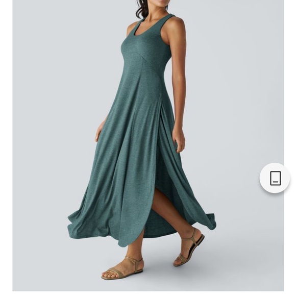 HALARA Dresses & Skirts - HALARA Teal Sleeveless Maxi Dress